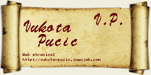 Vukota Pučić vizit kartica